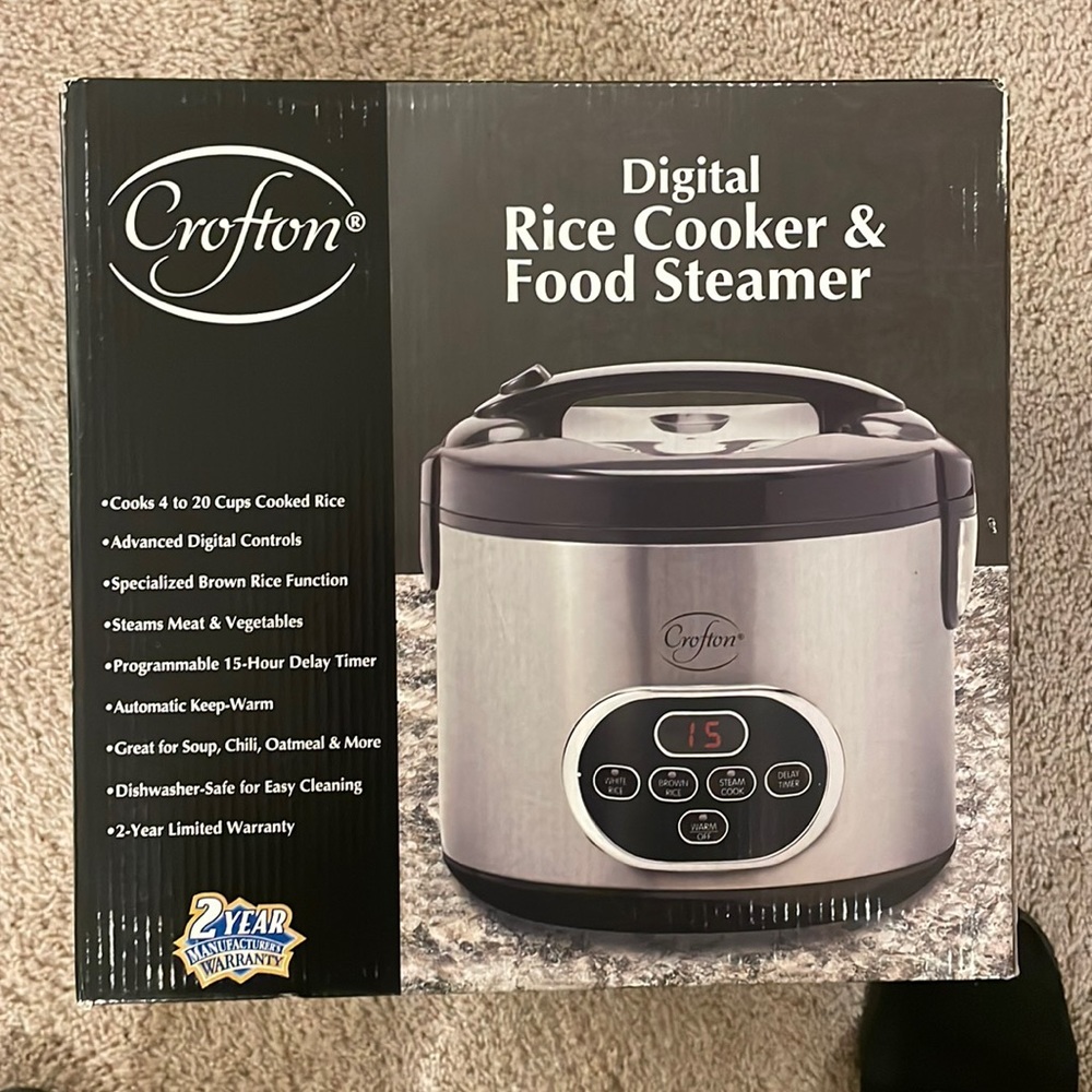 Crofton Digital rice cooker & food steamer